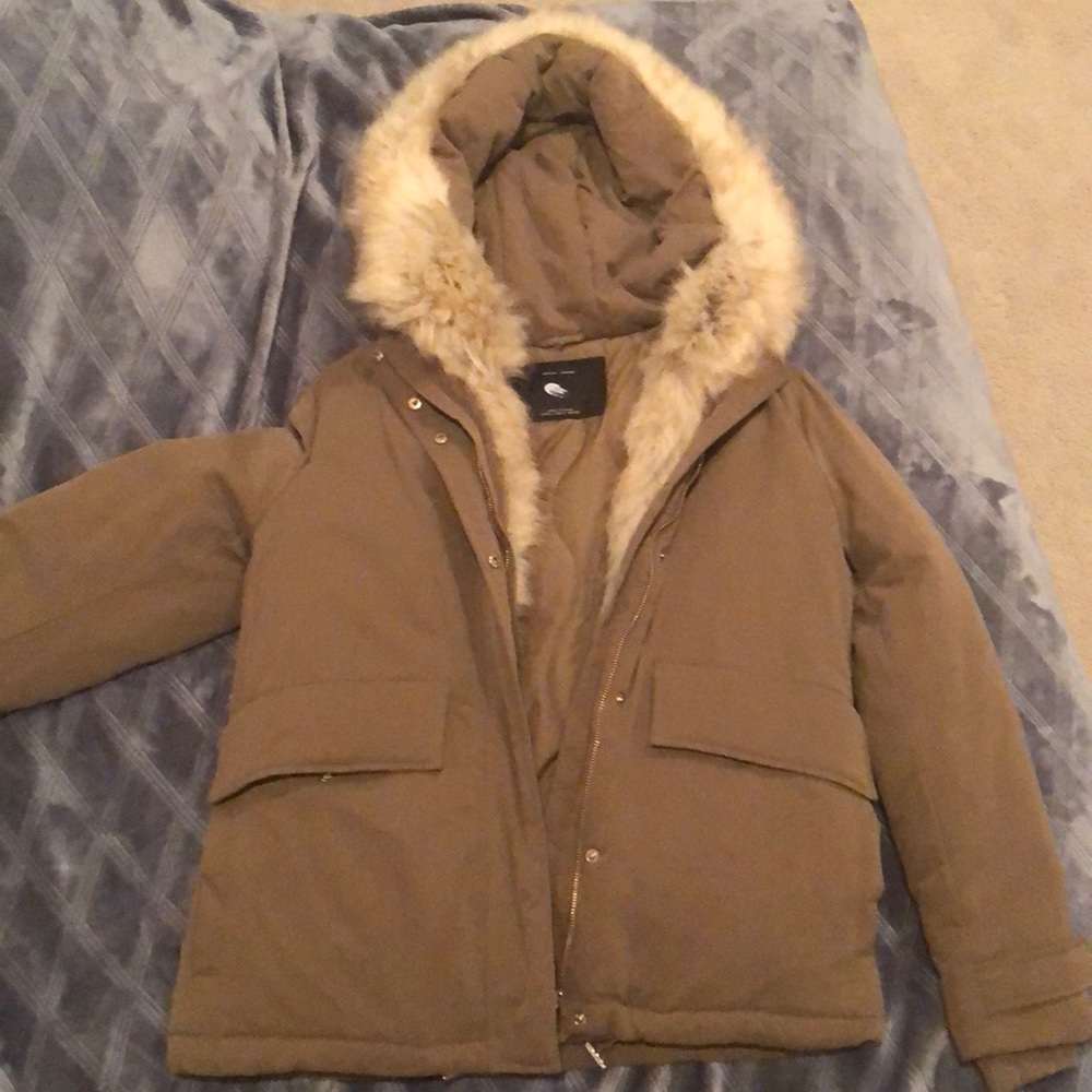 Zara Woman hooded down parka